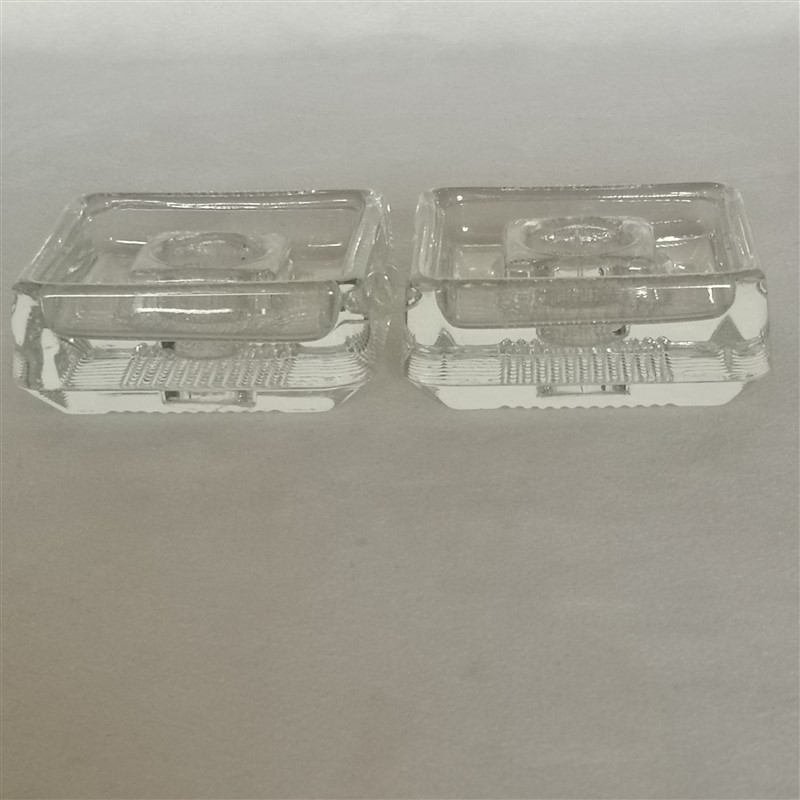 Vintage Boheems glas kandelaar / kaarsenhouder 2 stuks - Afbeelding 3