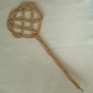Vintage mattenklopper rotan