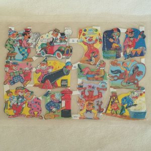 Vintage poezieplaatsjes – Circus / clowns MLP 1485 glitters