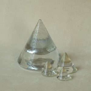 Vintage glazen waxinelichthouder set