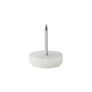Glijnagel, kunststof wit diameter 30 mm per 4 stuks