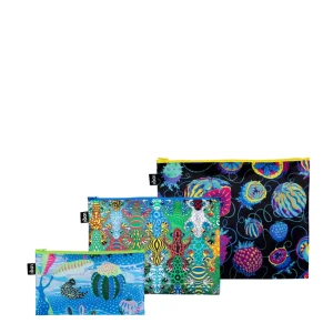 LOQI Zip Pockets - Bounty, Equi, Quandary gerecycled