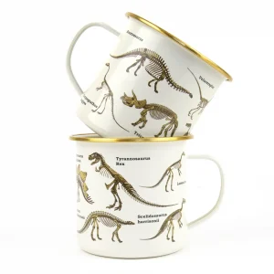 Gift Republic Mok emaille - Enamel Mug - Dinosaurum