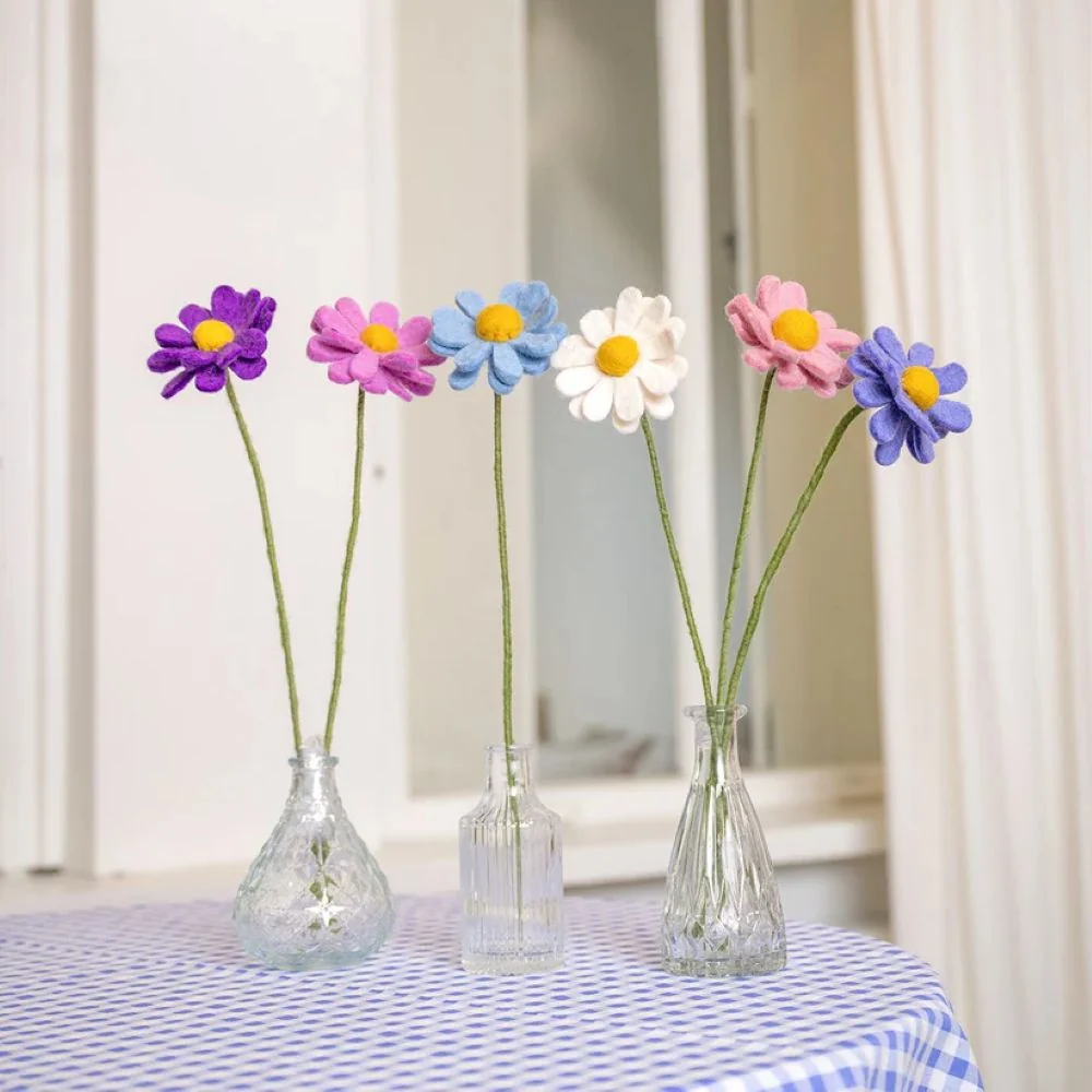 Margrietje Wolvilt Violettinten - Diverse Kleuren