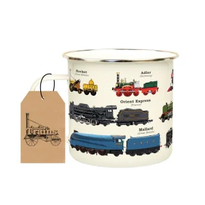 Gift Republic Mok emaille - Enamel Mug - Train
