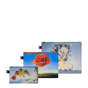 LOQI Zip Pockets - Flight of a Bee, Meditative Rose, Spheres gerecycled